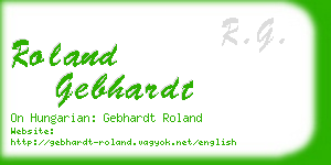 roland gebhardt business card